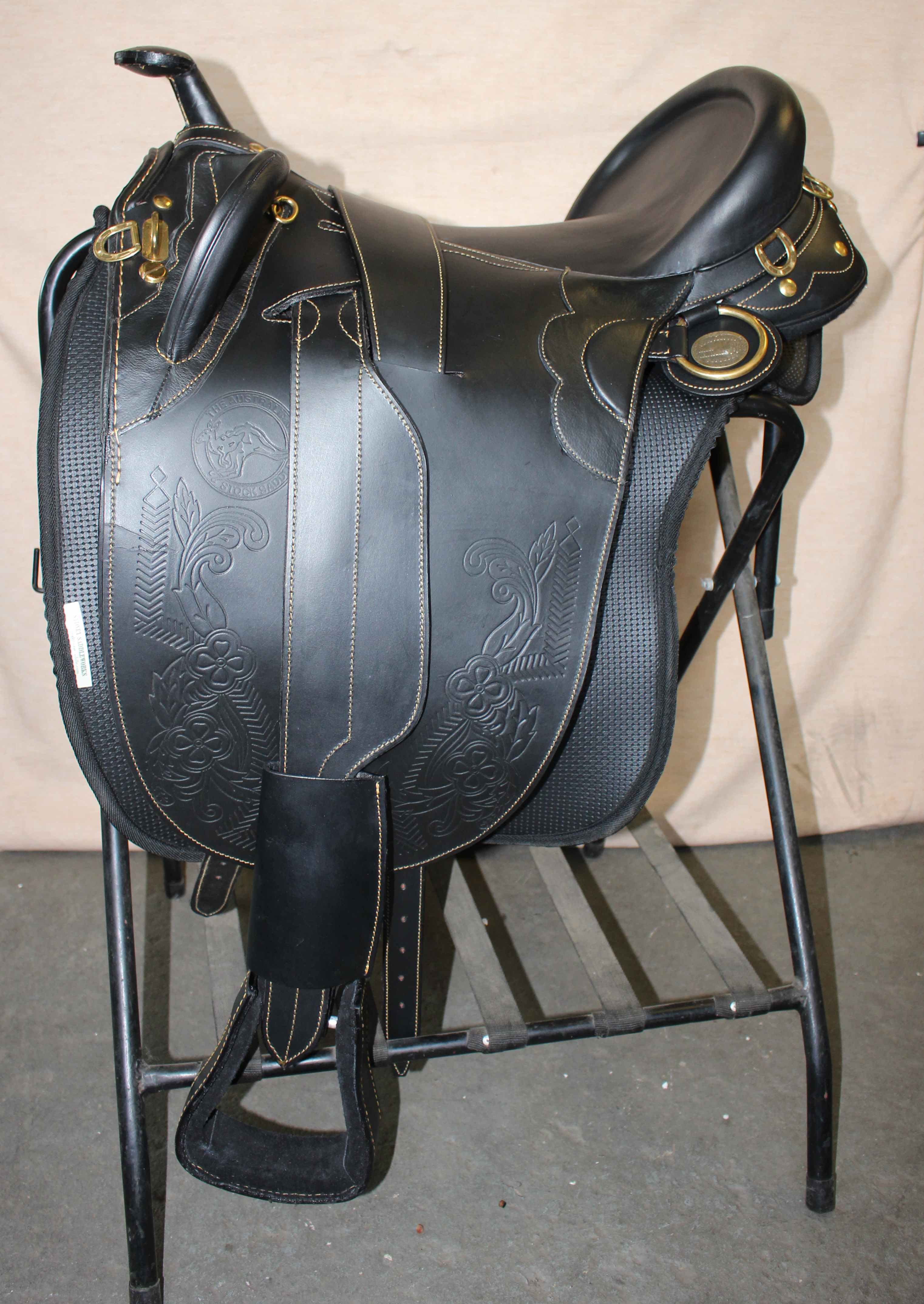 Draft Horse Australian Saddle Black Frontier Equestrian Draft Horse 