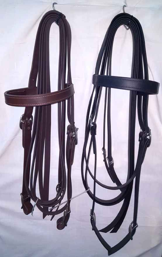 BLACK Western Harness Leather Bridle Headstall Small Draft Large Horse USA MADE 